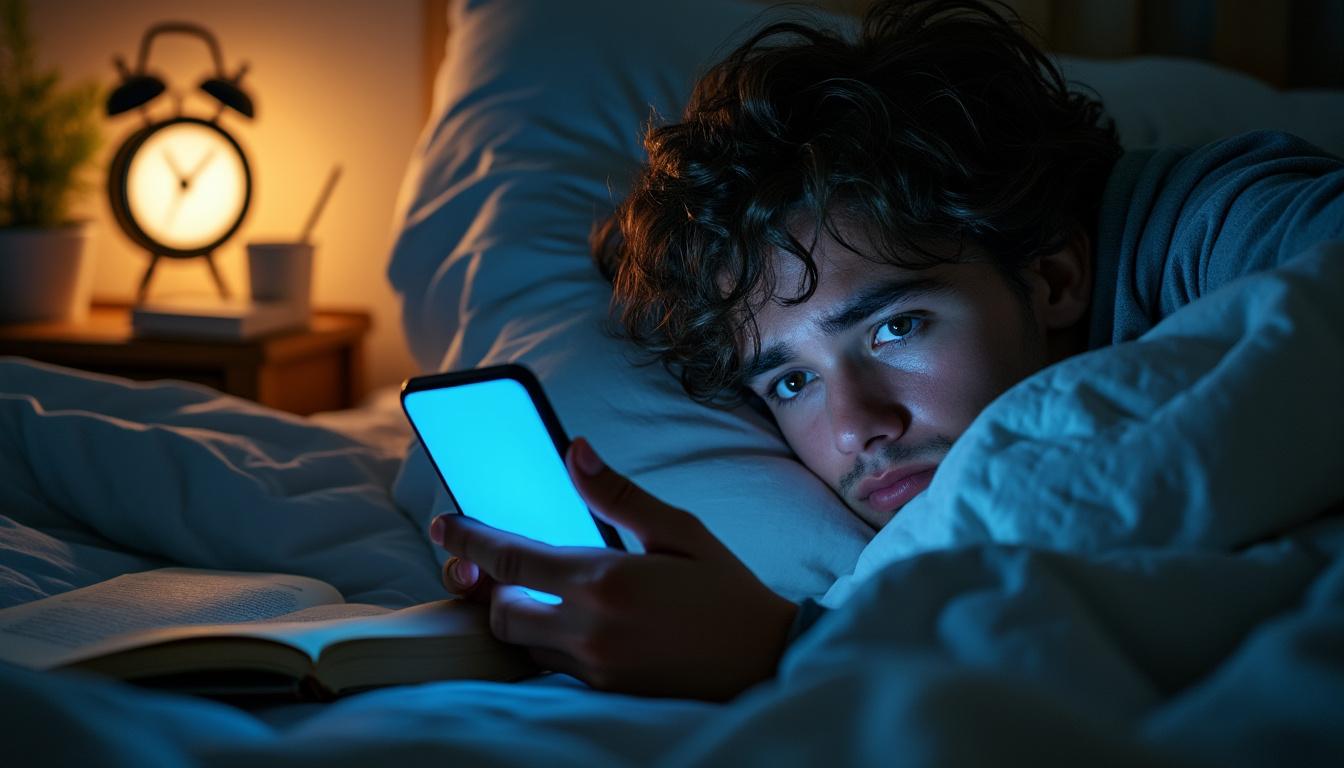 découvrez comment l'utilisation du téléphone avant de dormir peut perturber la qualité du sommeil et explorez des conseils pour retrouver des nuits réparatrices.