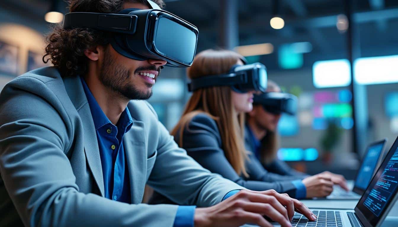 découvrez comment le métavers révolutionne la collaboration avec des espaces virtuels immersifs et high-tech, favorisant l'innovation et le travail en équipe à distance.