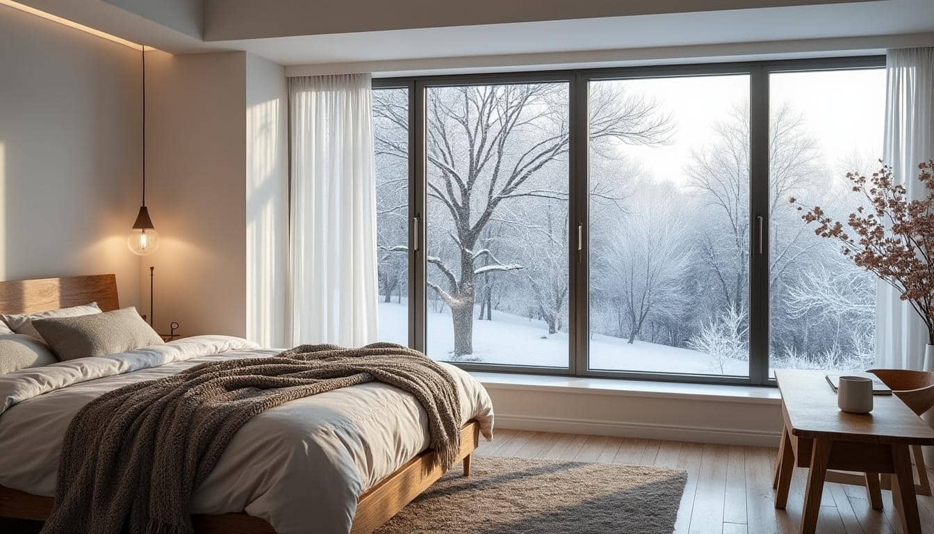 le double vitrage élimine les parois froides dans la chambre, améliorant ainsi le confort thermique et l'isolation de votre maison.