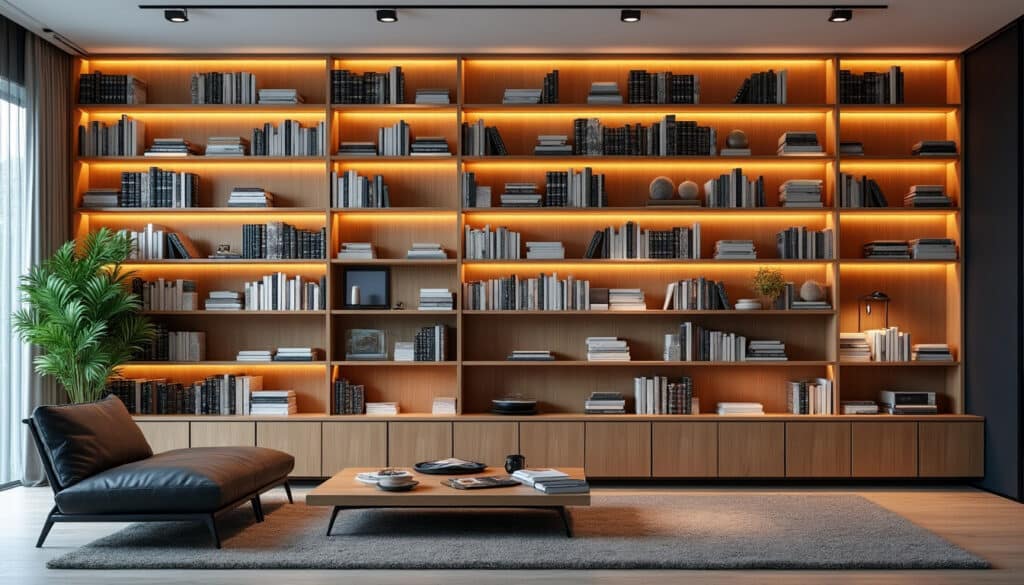 découvrez comment une bibliothèque murale peut sublimer votre salon en mettant en valeur vos livres tout en optimisant l'espace et le style de votre intérieur.