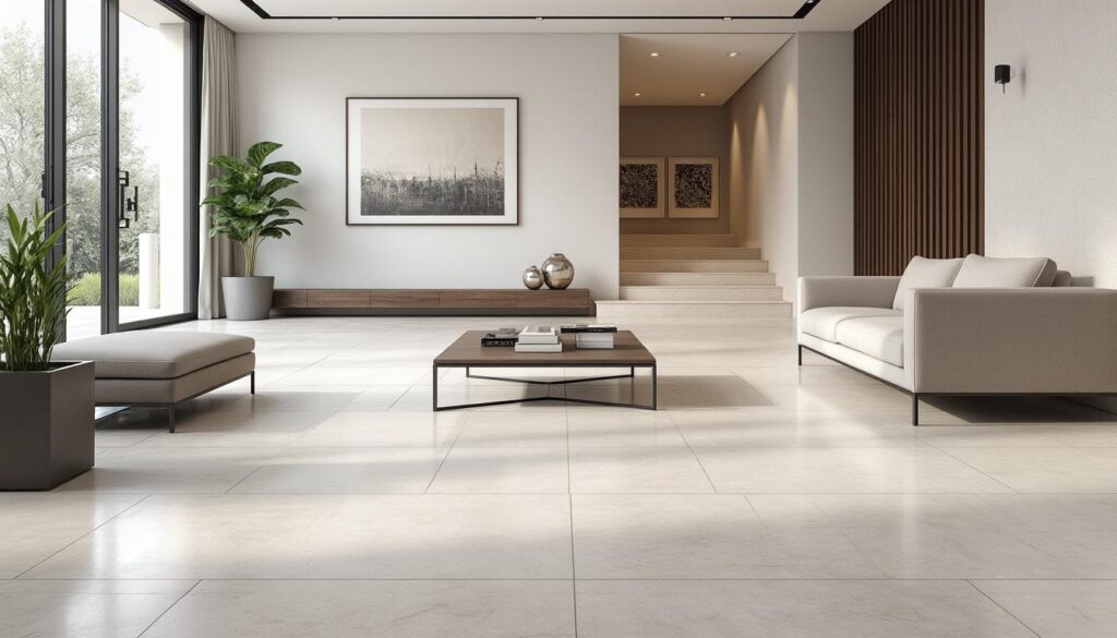 découvrez comment le carrelage grand format peut agrandir visuellement votre salon et apporter une touche moderne et élégante à votre maison.