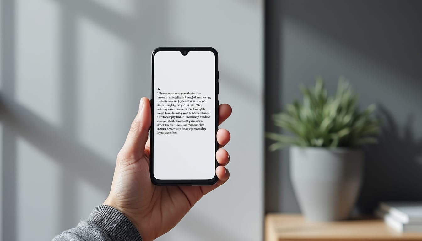 découvrez comment le mode lecture android élimine les publicités visuelles gênantes pour une expérience de lecture plus claire et agréable sur votre smartphone.