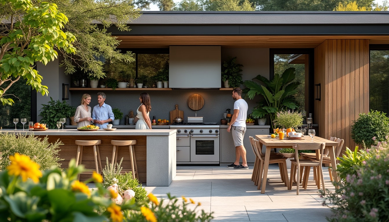 découvrez comment la cuisine d'été transforme votre jardin en un espace convivial pour partager des moments chaleureux en famille et entre amis.