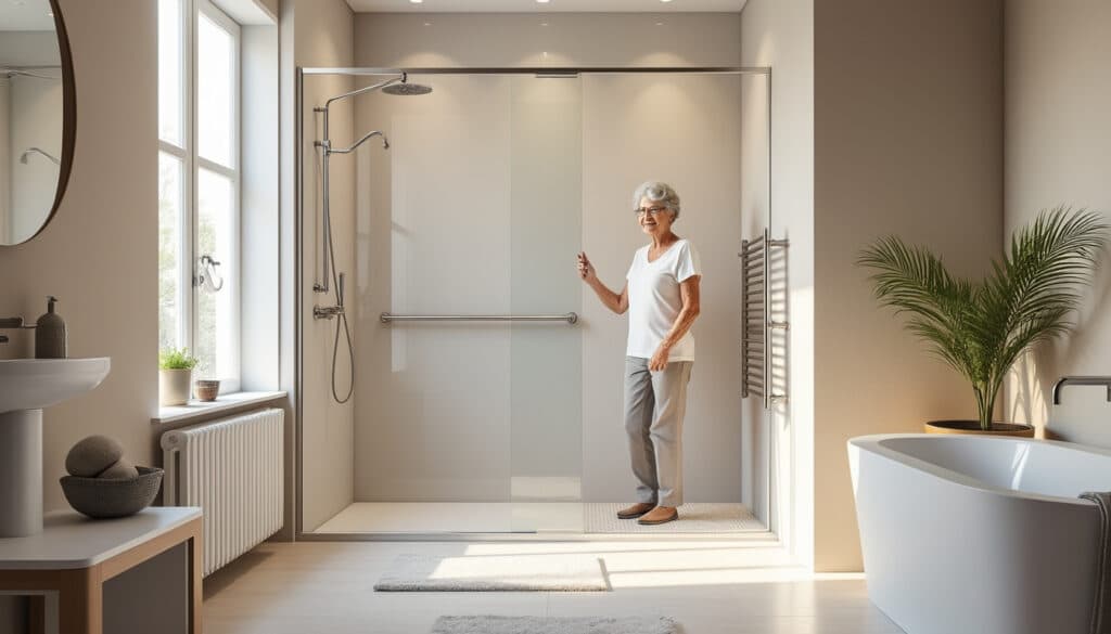 découvrez comment la douche à l'italienne améliore l'accessibilité et la sécurité pour les seniors, offrant confort et autonomie dans la maison.