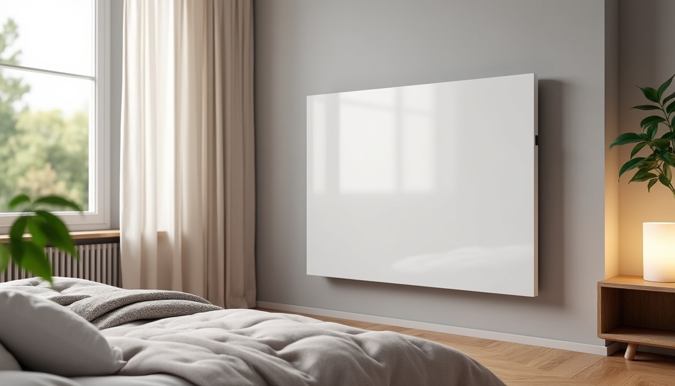 le radiateur à inertie assure une chaleur douce et constante, idéale pour maintenir une température agréable et stable dans la chambre de votre maison.
