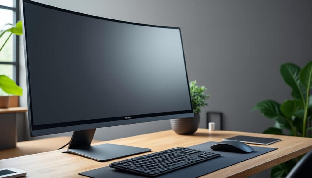 découvrez comment l'écran mat élimine efficacement les reflets gênants, offrant un confort visuel optimal sur votre ordinateur de bureau.