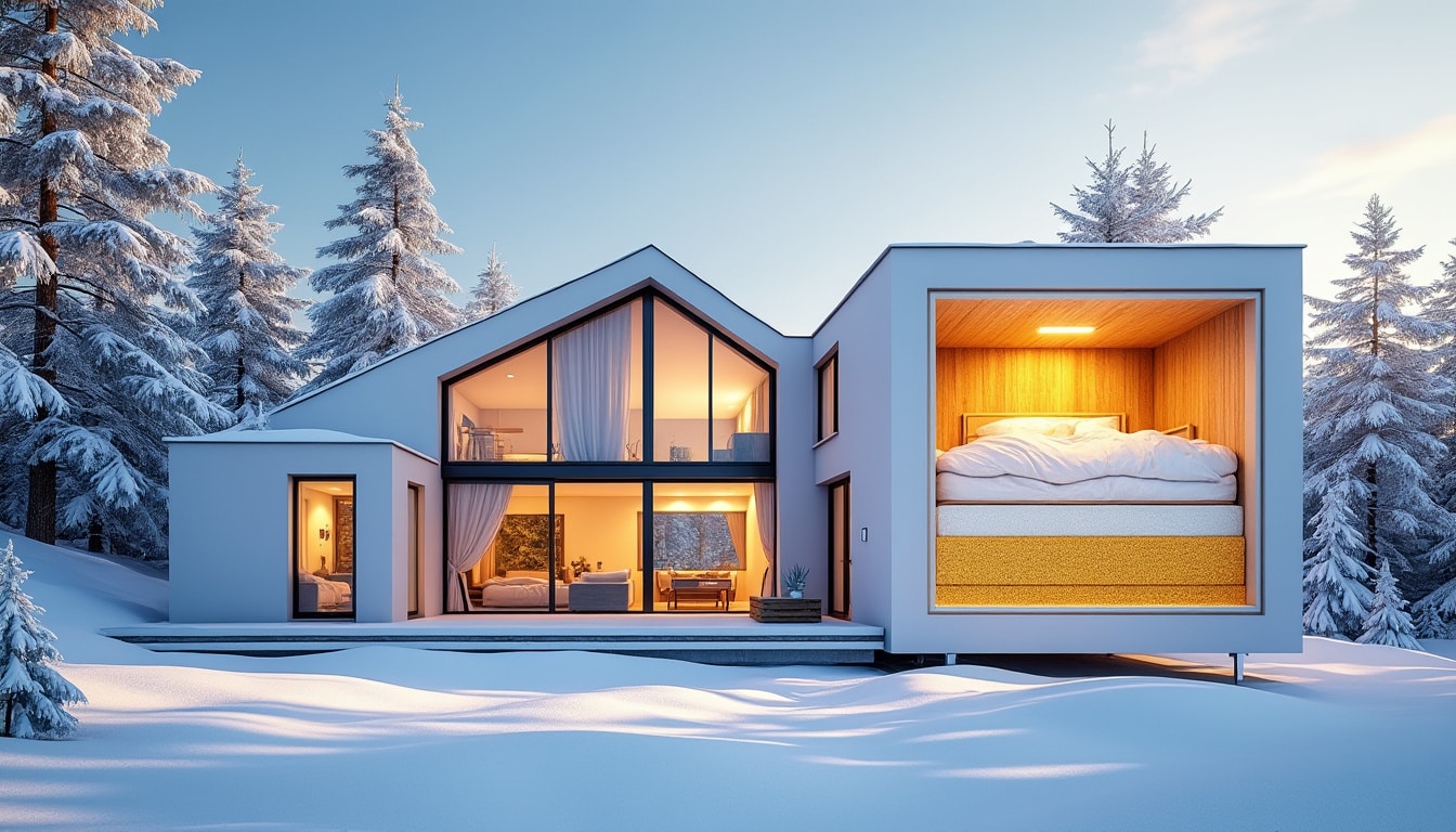découvrez comment une maison passive maintient une température confortable en hiver sans presque aucun chauffage, grâce à son isolation et son design écoénergétique.