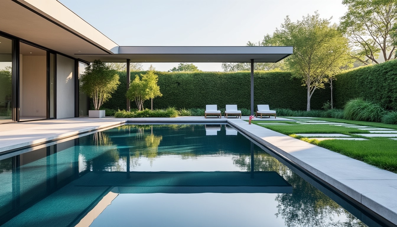 découvrez comment la piscine miroir sublime les jardins minimalistes, créant un espace élégant et apaisant pour votre maison.