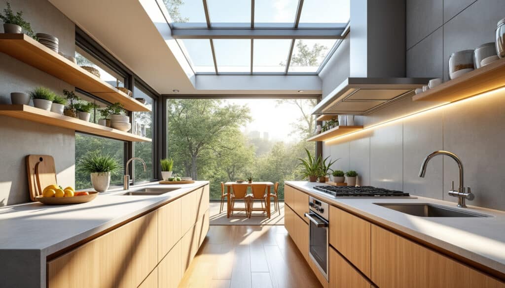 découvrez comment une verrière apporte une luminosité naturelle et un style élégant à la cuisine de votre maison.