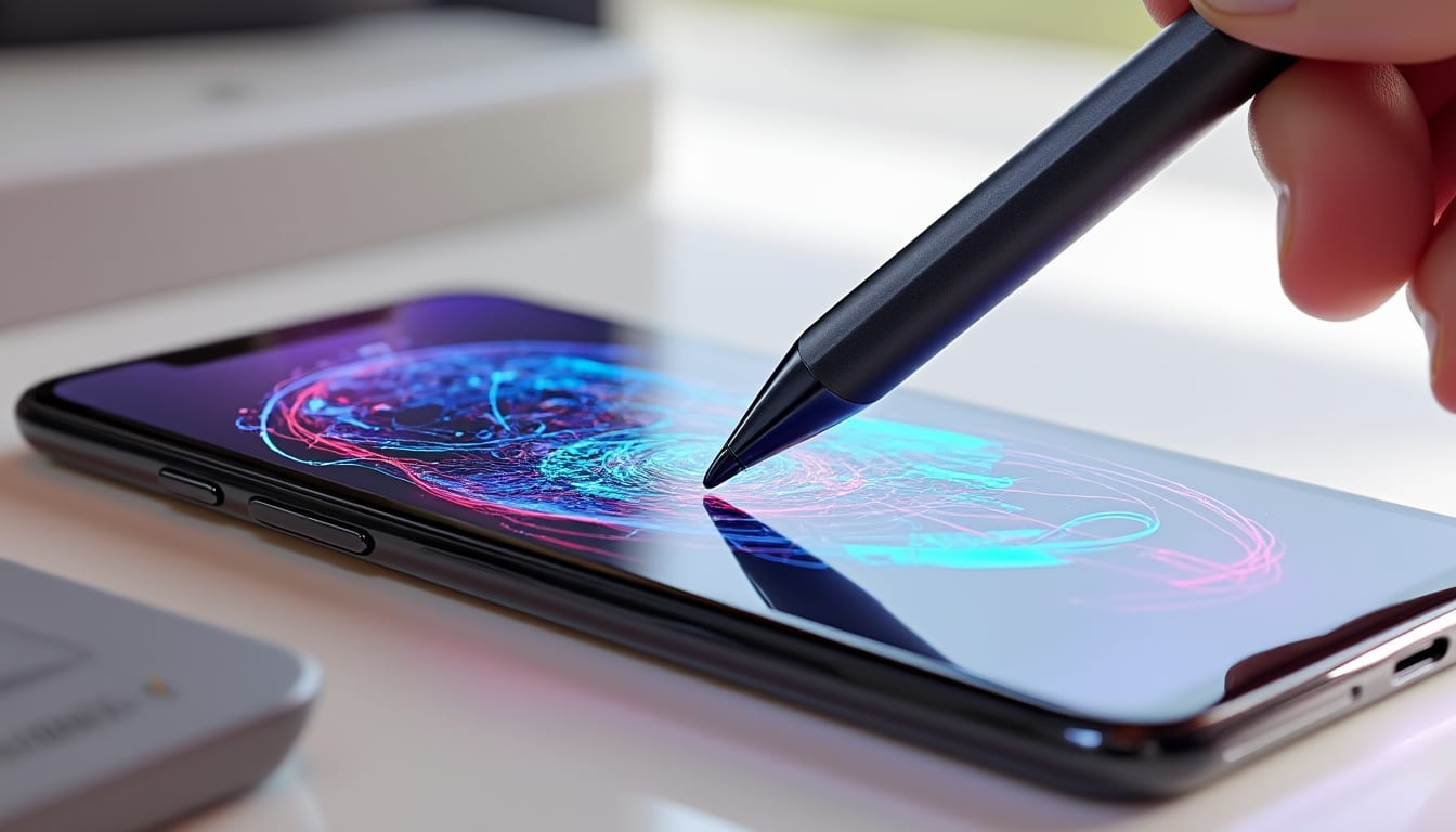 découvrez le stylet bluetooth, l'accessoire idéal pour dessiner avec précision sur votre téléphone. offrez-vous une expérience de dessin fluide et professionnelle où que vous soyez.